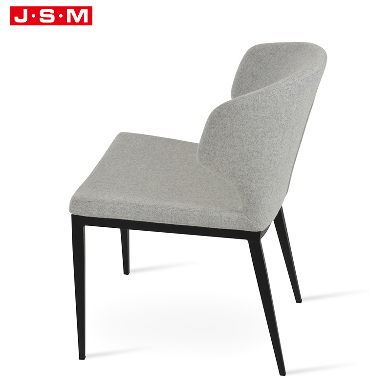 Metal Base Fabric Dining Chairs