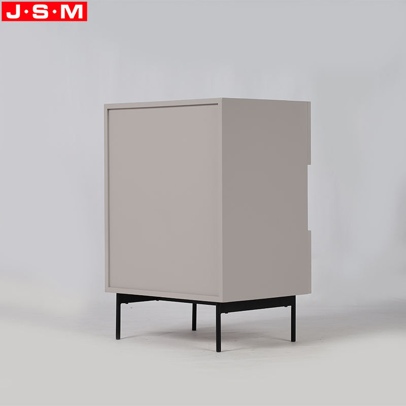 Metal Base Living Room Wood Cabinet Furniture Modern Cabinet With 2 Drawers