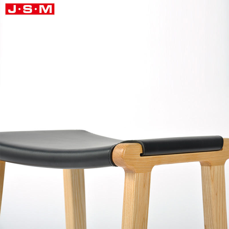 Modern Luxury Acrylic Ash Timber Frame Kitchen Dining High Chairs Bar Stool