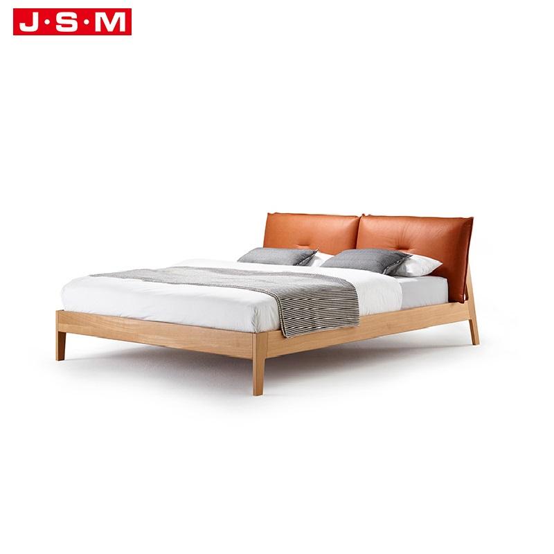 Modern Wooden Single Bed Luxury Solid Wood Bedroom Furniture King Size Bed