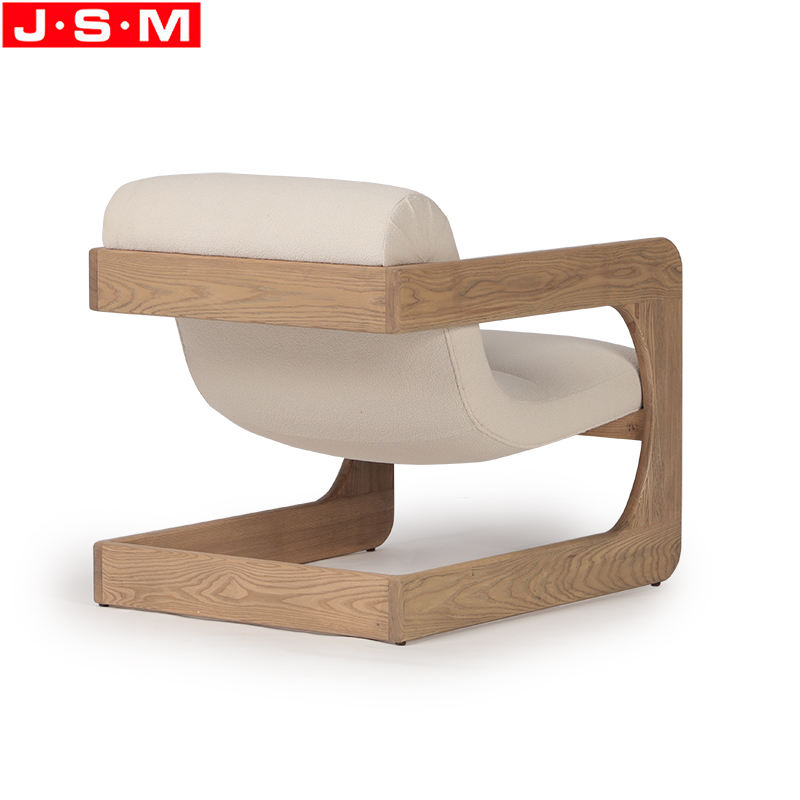 Leisure Chair Reading Chair Wood Frame Upholstered Fabric Armchair