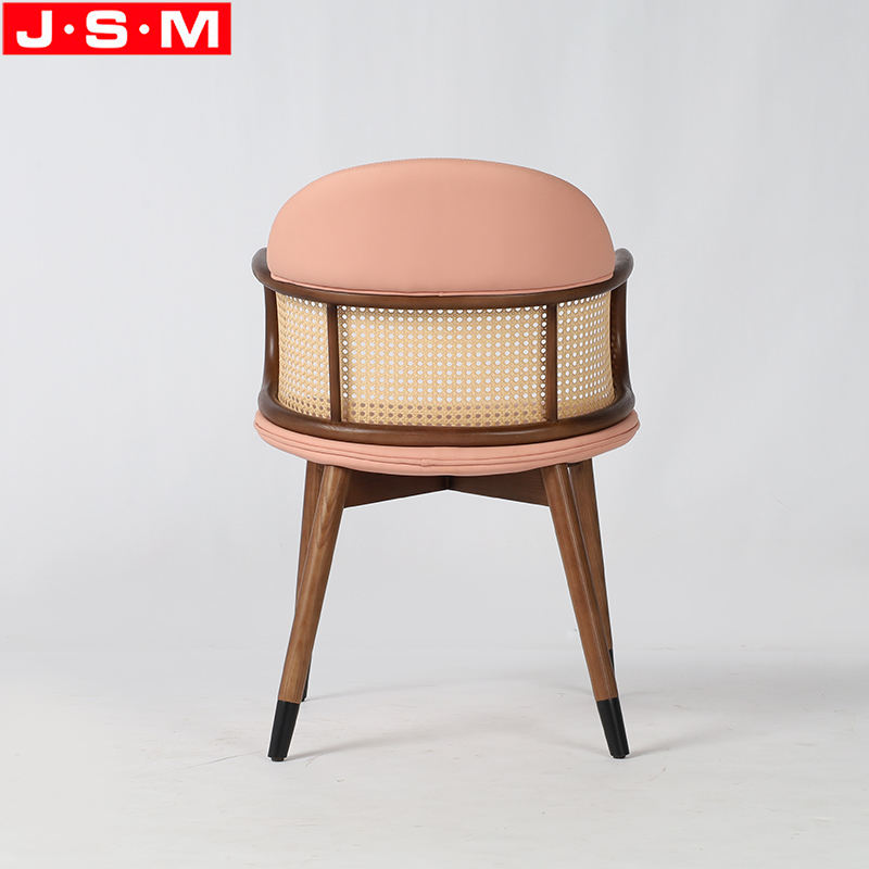 Hotel Wooden Dining Room Home Cushion Seat Dining Chairs With Black Legs