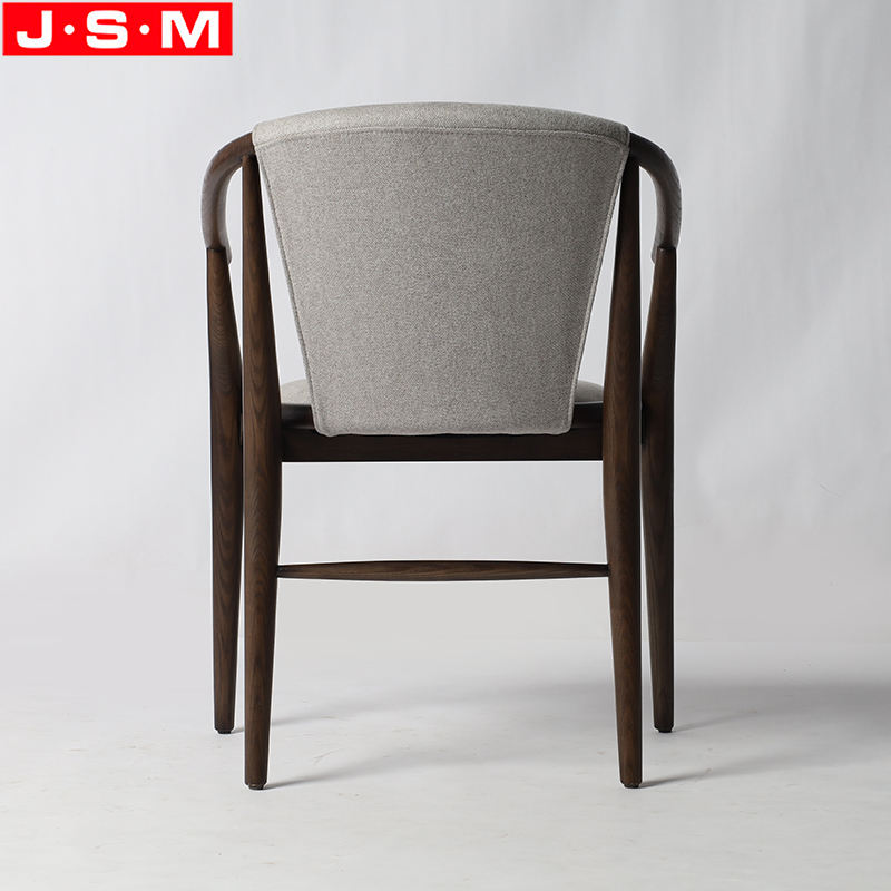 Simple Living Room Solid Wooden Armchair Cushion Seat Dining Chair