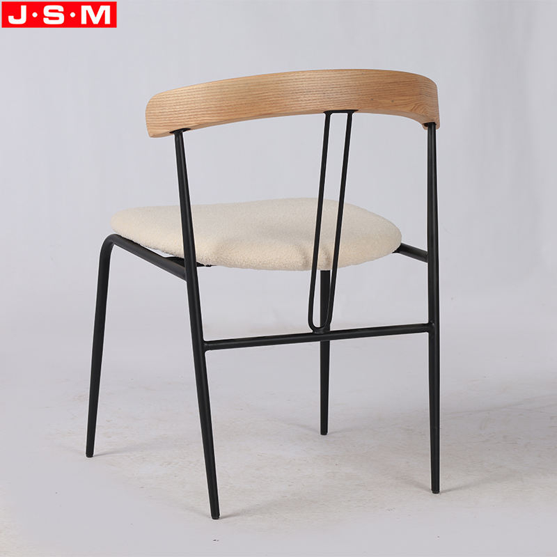 New Product Commercial Dining Room Metal Frame Cushion Seat Dining Chair