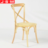 Modern Patio Outdoor Garden Christmas Wedding Beige Solid Wood High Back Dining Chair