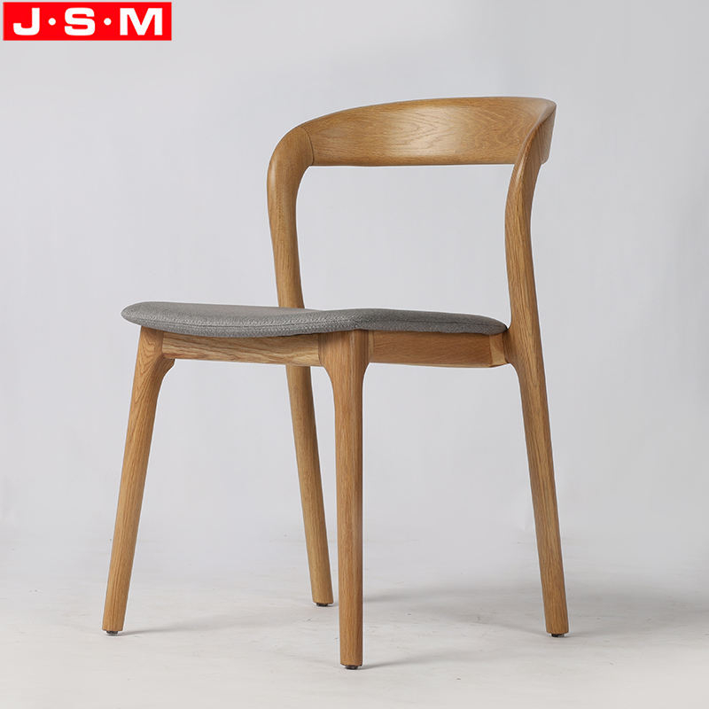 Nordic French Wooden Restaurant Chair European Dining Cushion Seat Dinning Chair