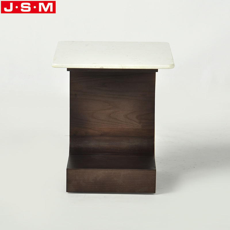 Simple Coffee Side Table Living Room Wooden Wood Artificial Marble Table Top Coffee Tables