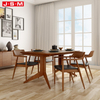Luxury Italian Modern Cheap Oval Customized Counter Height Wood Top 8 Seater Wood Dining Set