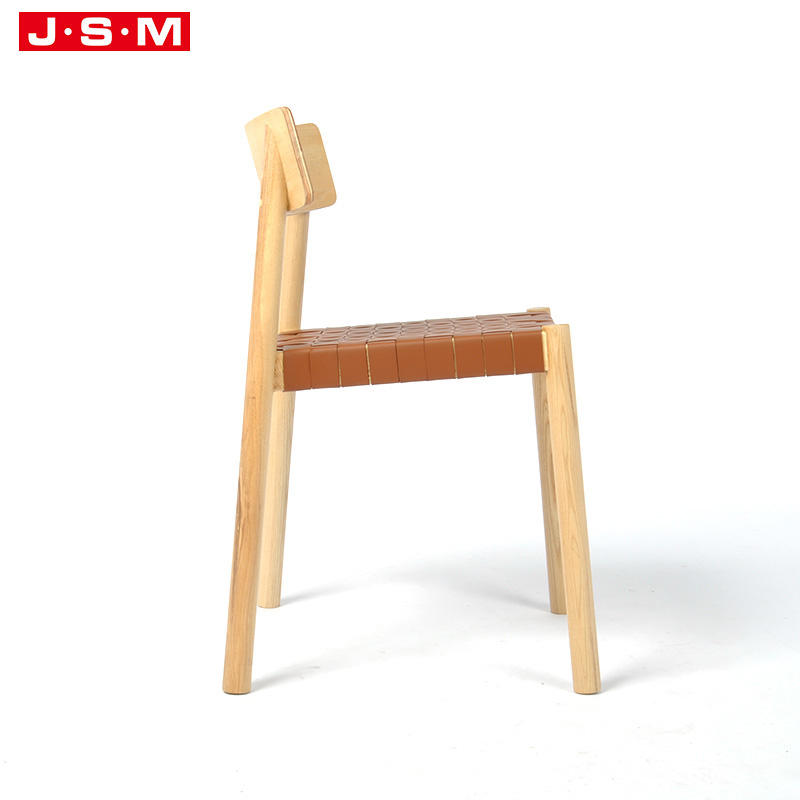 Classic Design Modern Luxury Velvet Christmas Brown Leather Wood Room Woven Artificial Leather Dining Chair