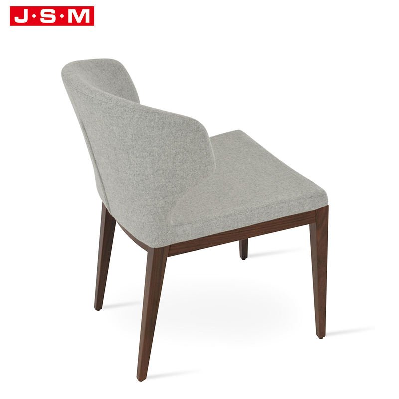 Comfortable Molded Foam Wooden Room Furniture Dinning Fabric Ash Timber Dining Chair