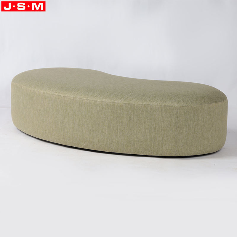 Wooden Frame Inside Fabric Modern Curved Living Room Furniture Benche