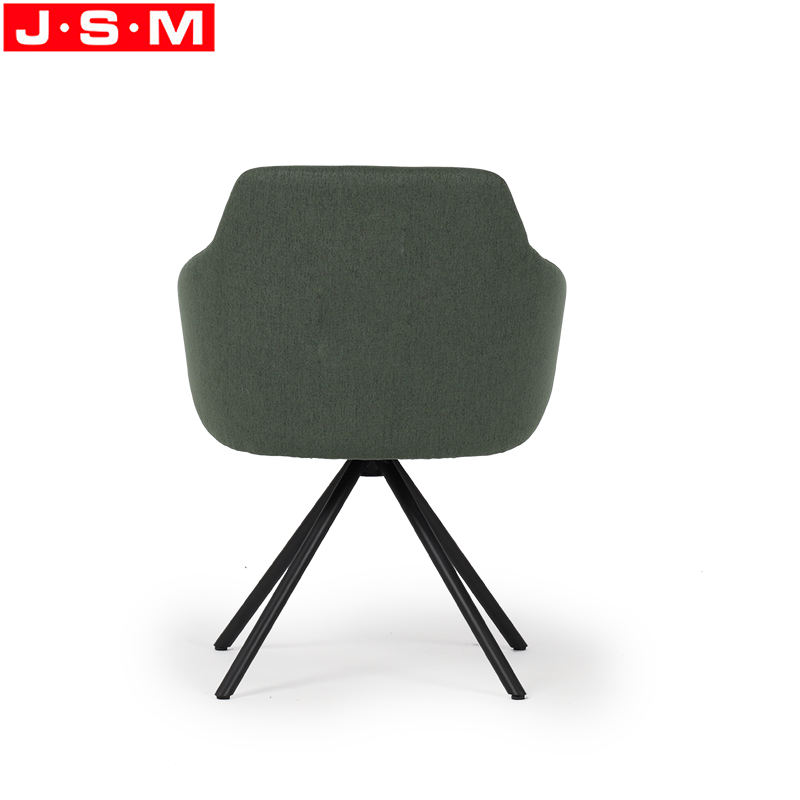 Hot Sale Nordic Modern Living Room Fabric Upholstered Office Chair With Metal Base