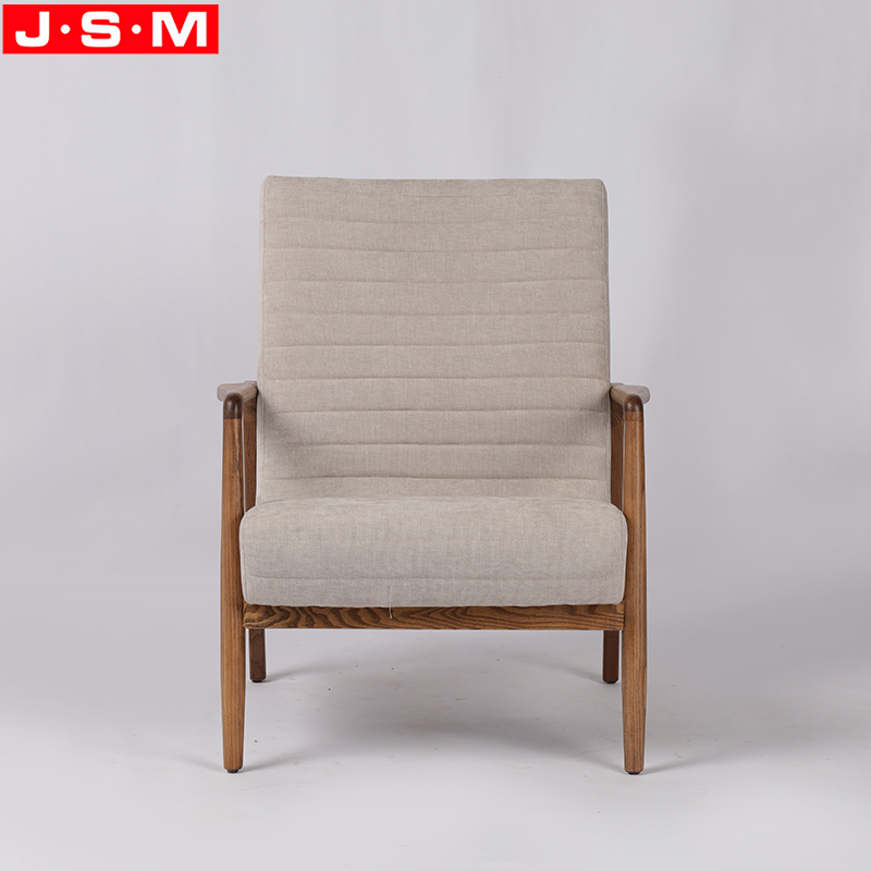 Wooden Legs White Armchair