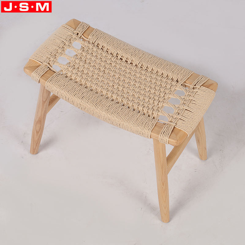 Wholesale Home Office Furniture Chair Foot Stool Woven Ottoman Stool