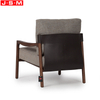 Upholstered Modern Nordic Armchair Living Room Wood Frame Armchair