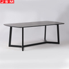 High Quality Durable Furniture Modern Marble Dining Table With Wooden Legs