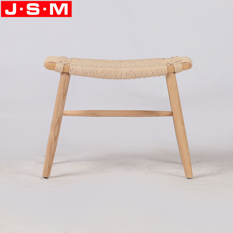 Wholesale Home Office Furniture Chair Foot Stool Woven Ottoman Stool