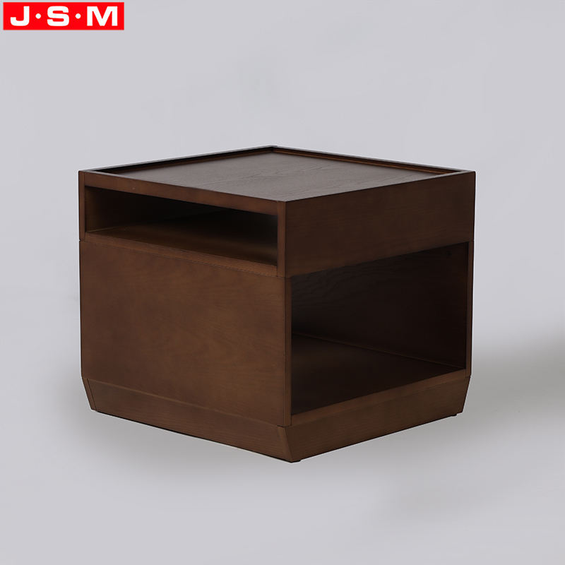 Nordic Veneer Carcase Wooden Side Tables Nightstand Bedroom Bedside Cabinet Table