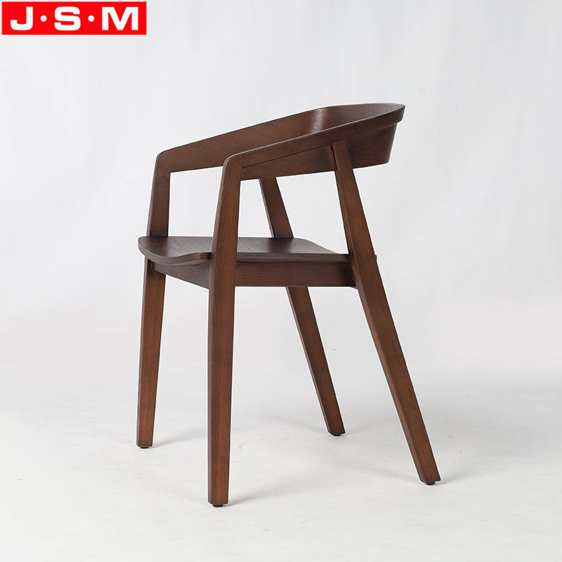 Chinese Style Veneer Seat Solid Wooden Table Chair Restaurant Dining Chair