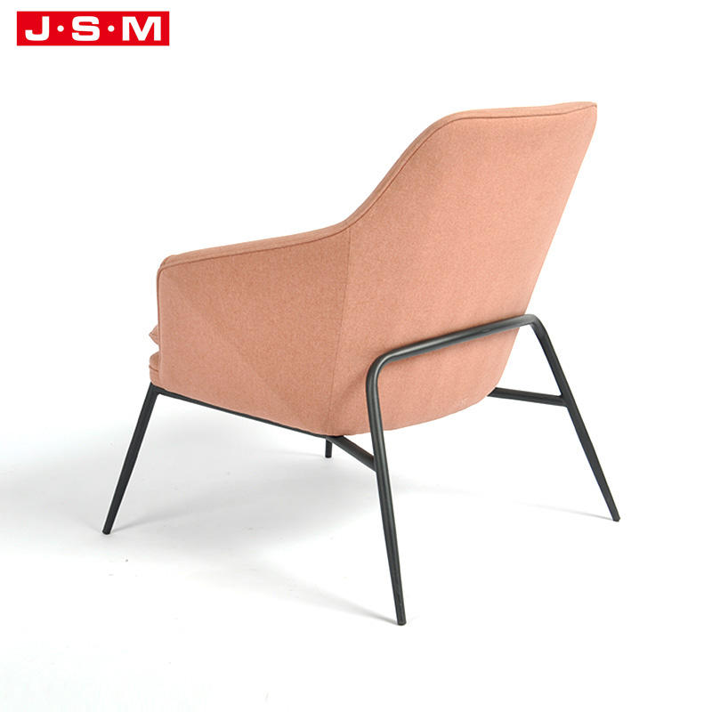 Modern Luxury Chaise Lounge Outdoor French Fabric Garden Furniture Wooden Armchair