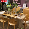 New Design Rustic Luxury Nordic Wood Round Rectangular Live Edge Restaurant Dining Table