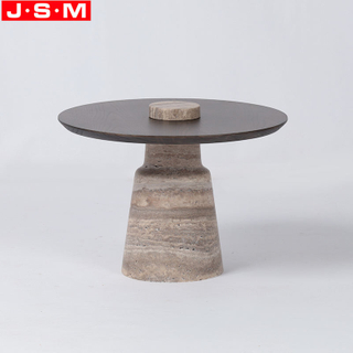 Hot Sale High Quality Round Tea Table Popular Design Man Made Stone Base Tea Table