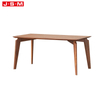 Modern Round Living Room Coffee Dinner Table Solid Wood Learning Table