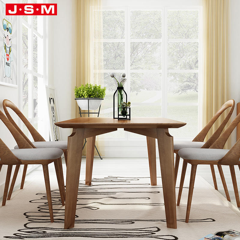 New Design Rustic Luxury Nordic Wood Round Rectangular Live Edge Restaurant Dining Table