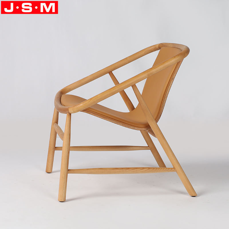 Nordic Relax Classic Fabric Cushion Chinese Vintage Wooden Armchair