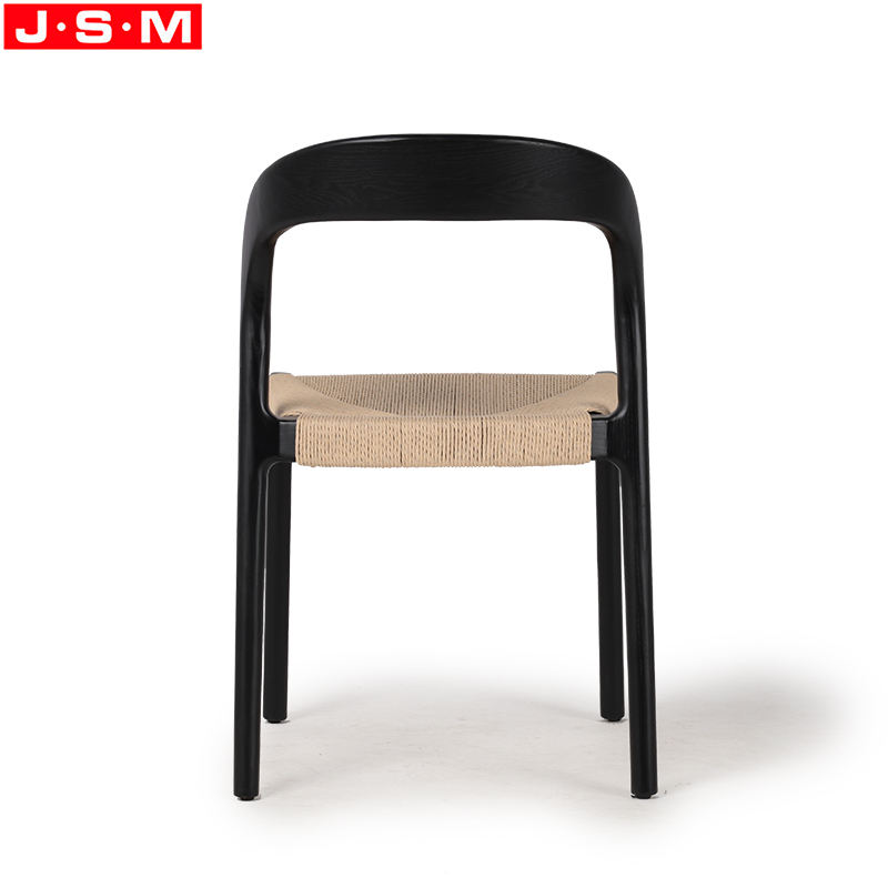 Modern Cheap Wood Chair High Quality Dining Chair Rope Woven Seat And Solid Wood Restaurant Chair