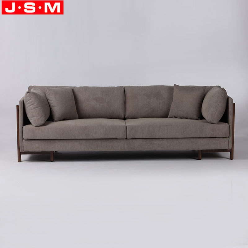 Villa Furniture Fabric Sofa Living Room Designed Sofa Couch With Wood Base