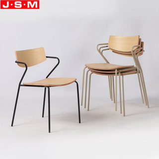 Home Furniture Modern Dining Chairs Wooden Metal Frame Dining Chairs