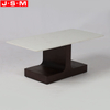 Modern Wooden Coffee Side Table Imitation Marble Table Top Tea Table