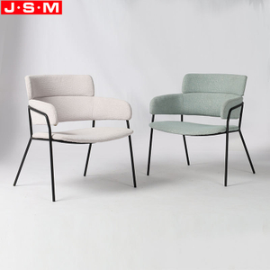 Hot Selling Dining Living Room Armchair Metal Legs Cushion Seat Armchair