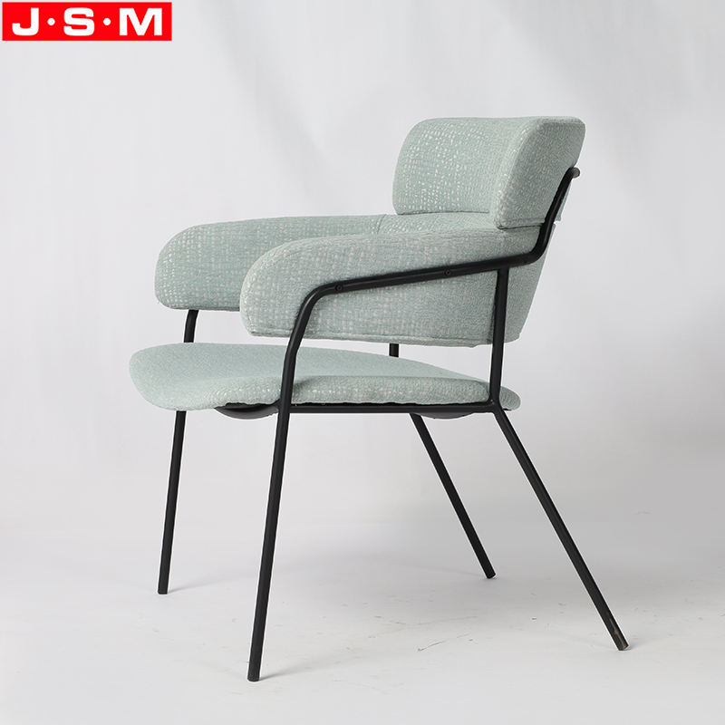 Hot Selling Dining Living Room Armchair Metal Legs Cushion Seat Armchair