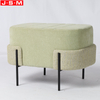Oval Ottoman Stool Pouf Living Room Furniture Simple Home Metal Frame Ottoman