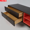 4 Drawers Wood Storage Cabinet Veneer Carcase Stand TV Cabinet For Home Living Room
