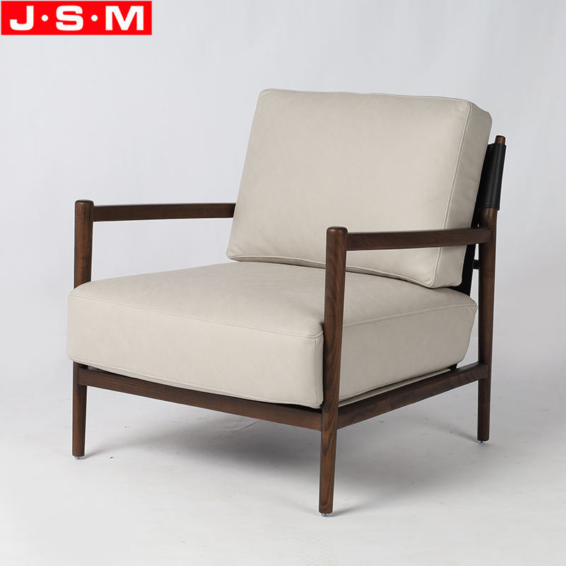 High Quality Wooden Base Single Seater Cushion Seat Armchairs For Living Room