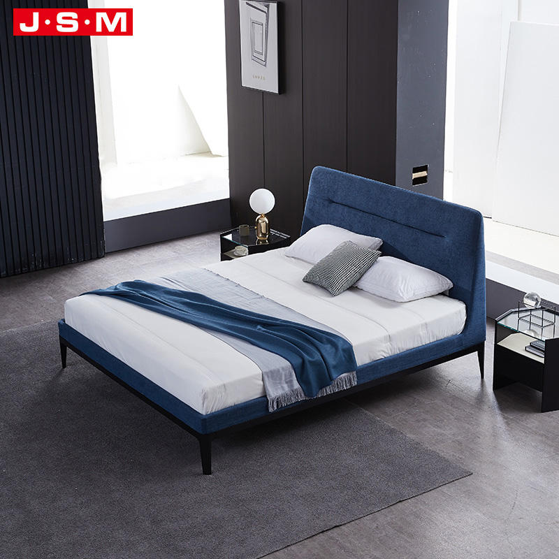 Modern Indoor Reclining Foam And Fabric Headboard Wooden Leg Bed