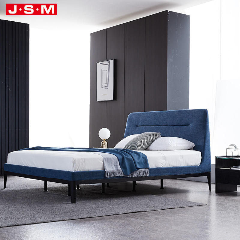 Modern Indoor Reclining Foam And Fabric Headboard Wooden Leg Bed
