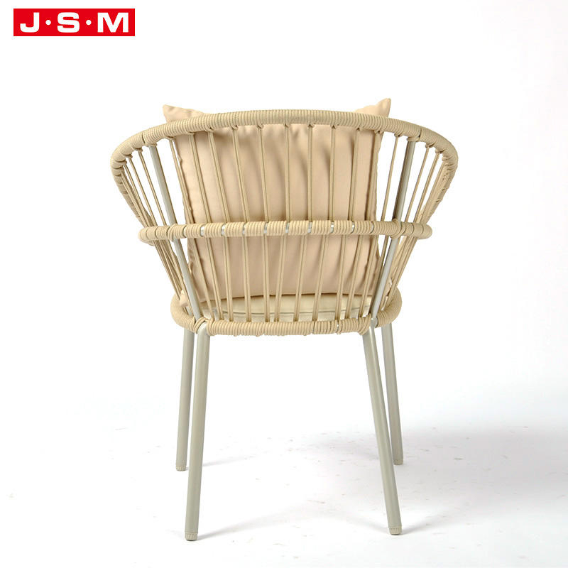 Modern Style Home Furniture Cooling Rope Metal Leg Single Dining Chair