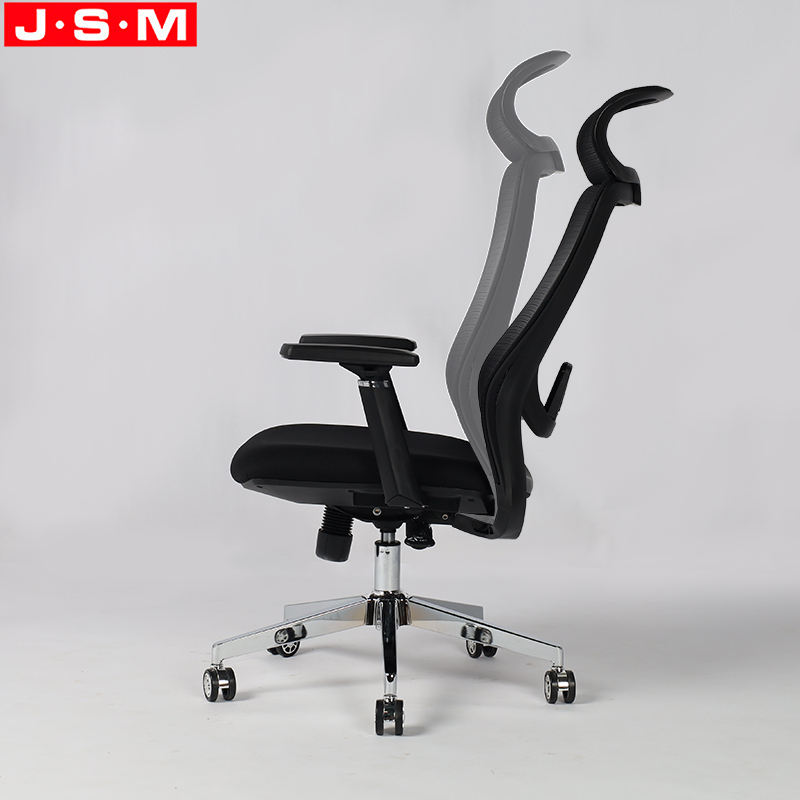 Executive Backrest Reversed Mesh Swivel Lift Office Chair With Rotated Up And Down Armrest