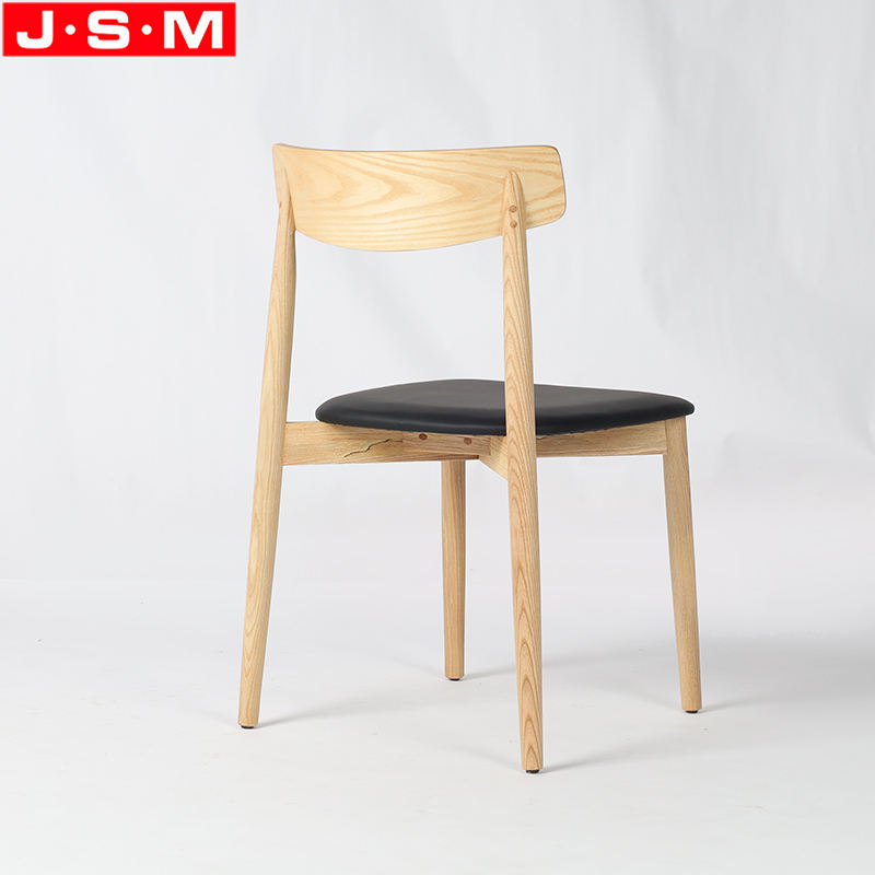 Good Quality Restaurant Black Cushion Seat Living Room Wooden Dining Chair