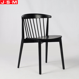 Manufacturer Ash Timber Classic Dining Chairs With Black Frame Veneer Seat