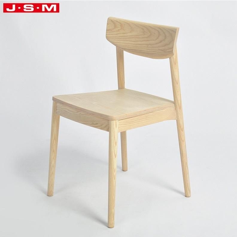 Simple Italian Cream Coloured Ash Wood Design Wood Teak Outdoor Farmhouse Kitchen Dining Chairs