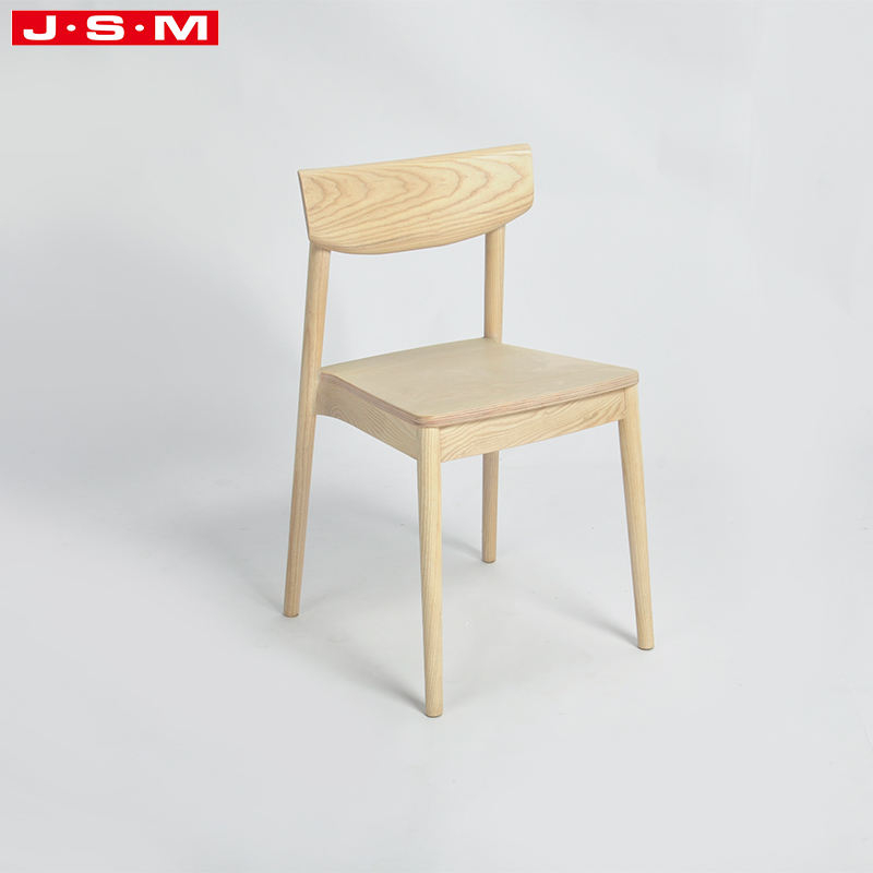Simple Italian Cream Coloured Ash Wood Design Wood Teak Outdoor Farmhouse Kitchen Dining Chairs