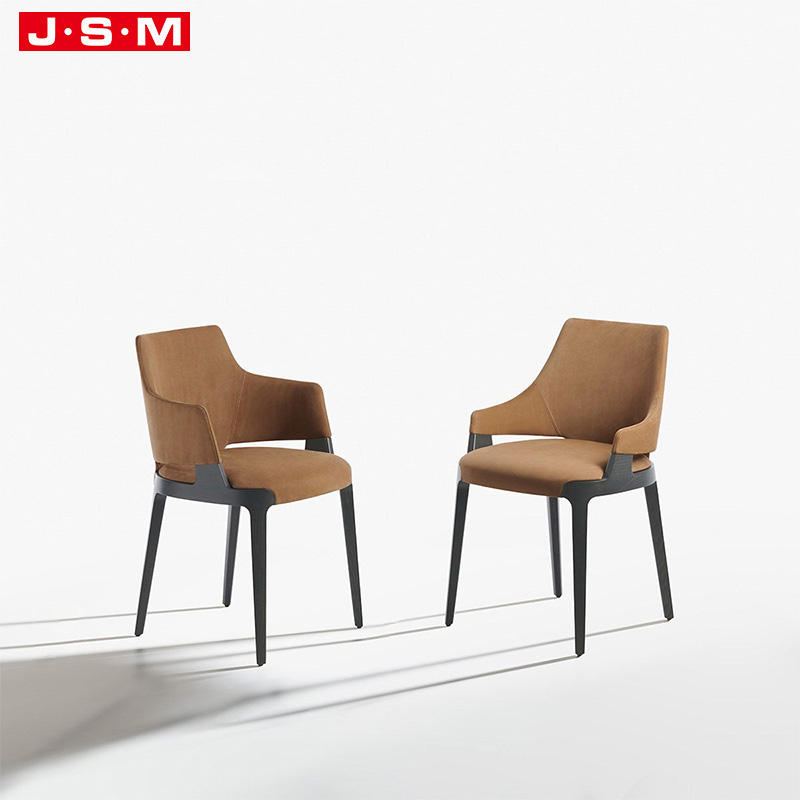 Luxury Black Fabric Wooden Solid Party Hotel Outdoor Dining Chair