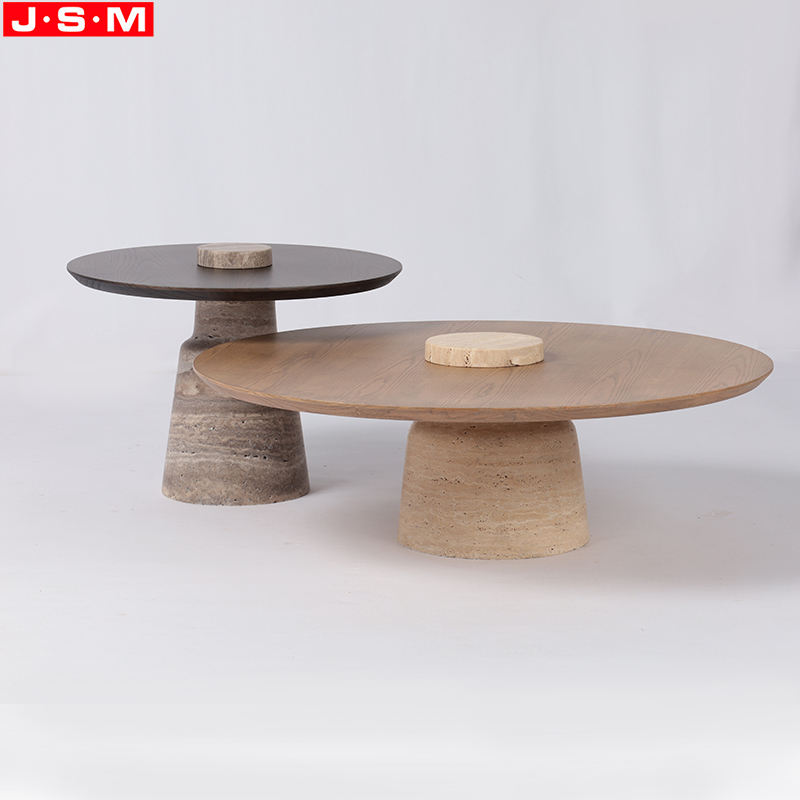 Hot Sale High Quality Round Tea Table Popular Design Man Made Stone Base Tea Table