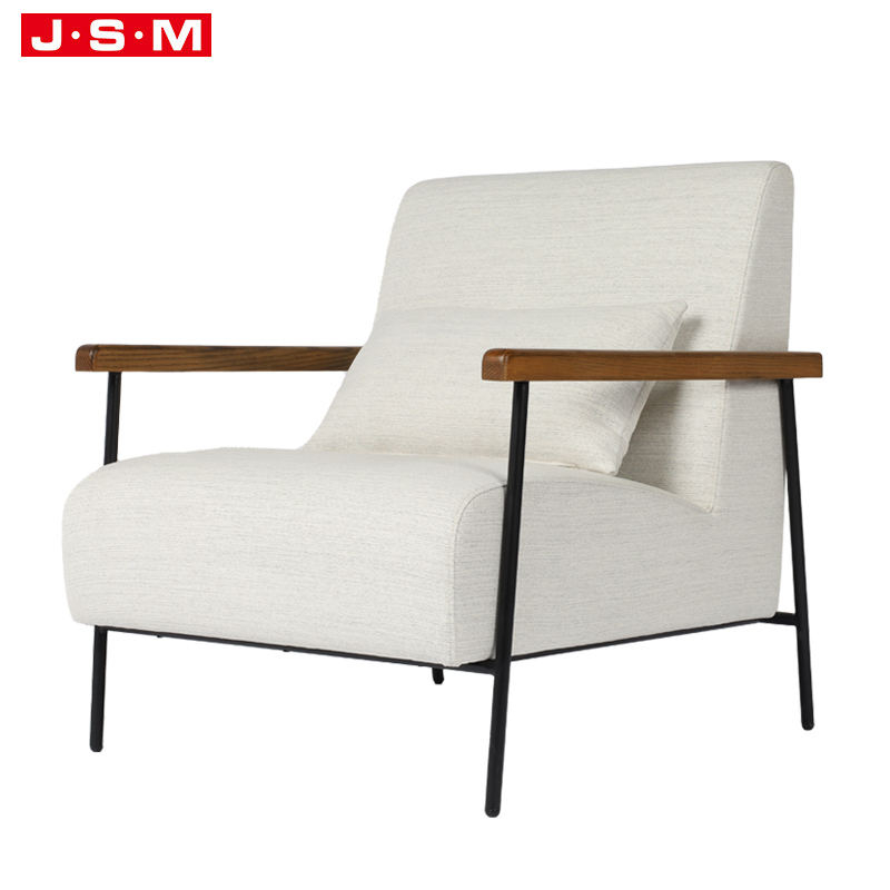 Single Recliner Sofa Fabric Leisure Lounge Arm Chair Armchair Metal Leg Accent Chair For Living Room