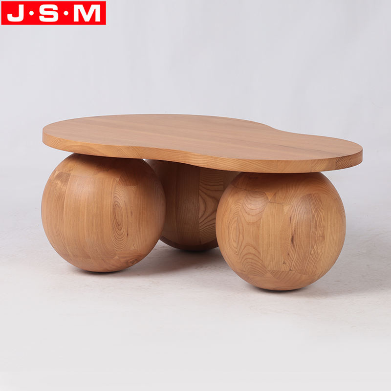 Durable Solid Wood Tea Table Living Room Modern Simple Irregular Tea Table